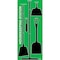 5S Supplies 5S Housekeeping Shadow Board Broom Station Version 5 - Green Board / Black Shadows  With Broom HSB-V5-GREEN-KIT - alternate 1
